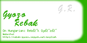 gyozo rebak business card